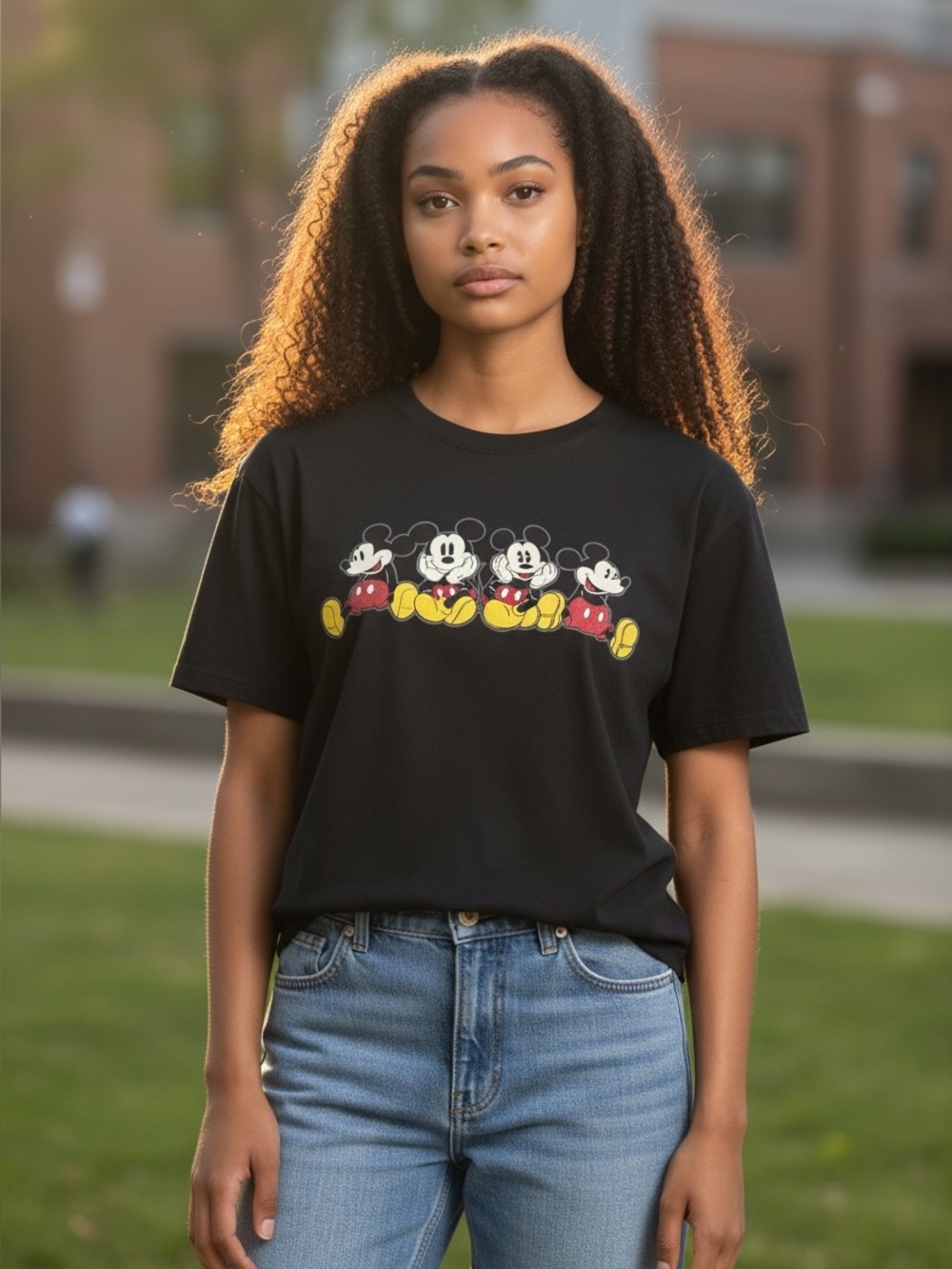 Disney Vintage Mickey Mouse Women’s Short Sleeve Comfy Tee